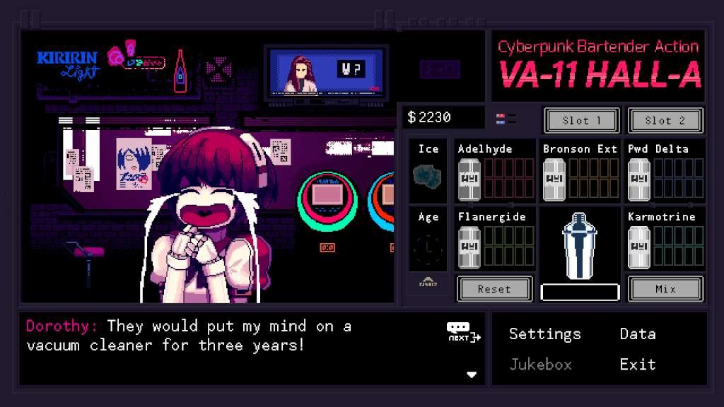 Screen Shot image 0 VA-11 Hall-A: Cyberpunk Bartender Action ستيم كود رقمي