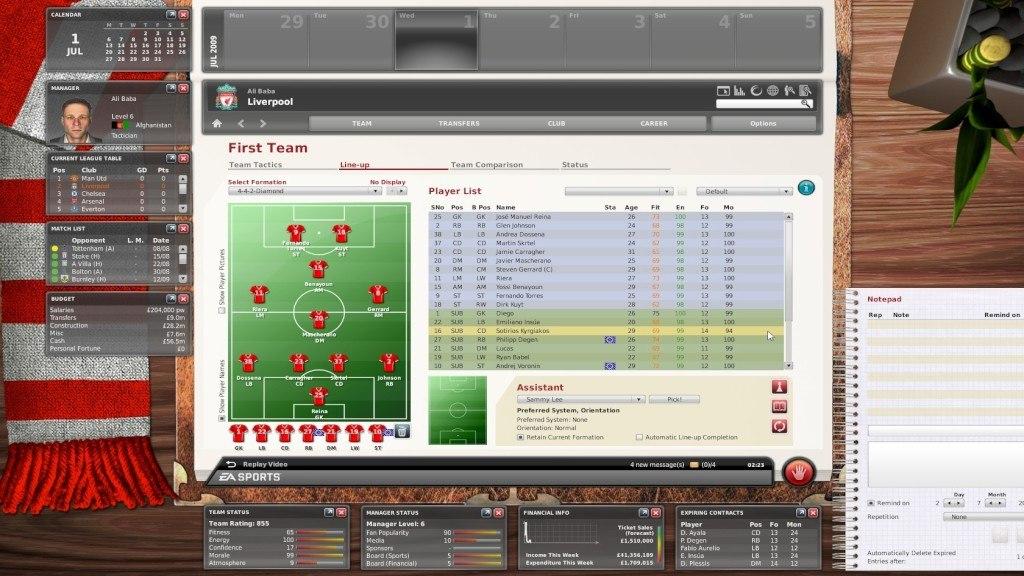 Screen Shot image 11 FIFA Manager 10 EA App كود رقمي