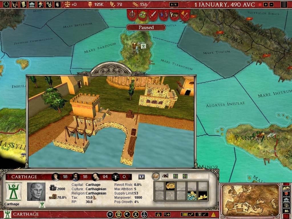 Screen Shot image 1 Europa Universalis: Rome اصدار النسخة الذهبية ستيم كود رقمي