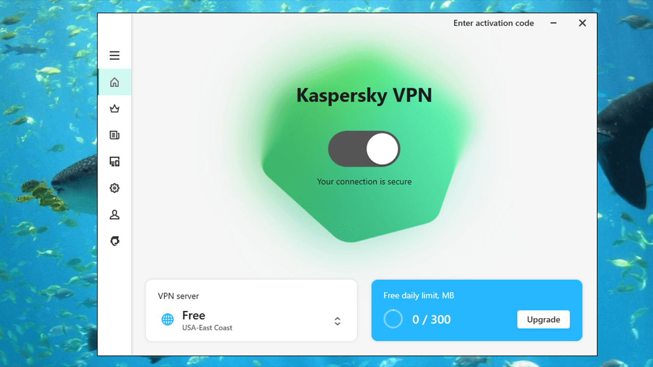 Screen Shot image 0 Kaspersky VPN Secure Connection 2021 مفتاح (1 سنه / 5 اجهزة كمبيوتر مكتبي)