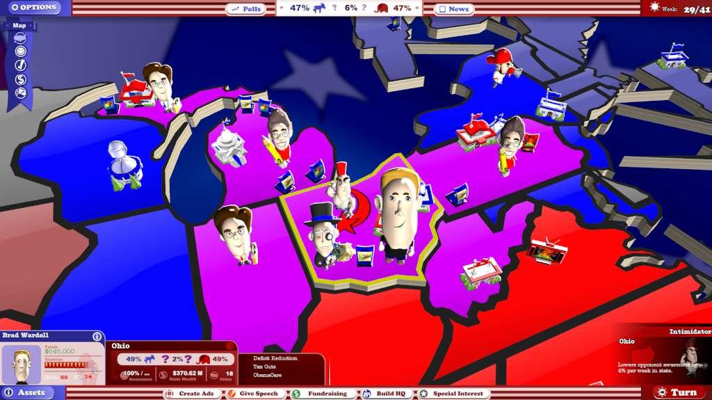 Screen Shot image 2 The Political Machine 2016 ستيم كود رقمي