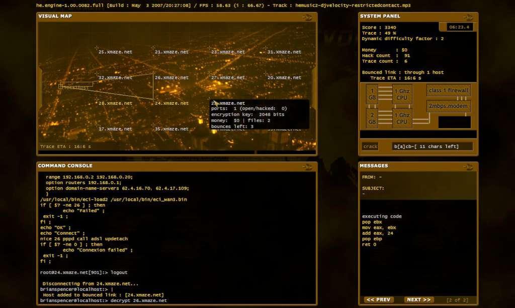 Screen Shot image 4 Hacker Evolution: Untold - Hardcore حزمة 1 DLC ستيم كود رقمي