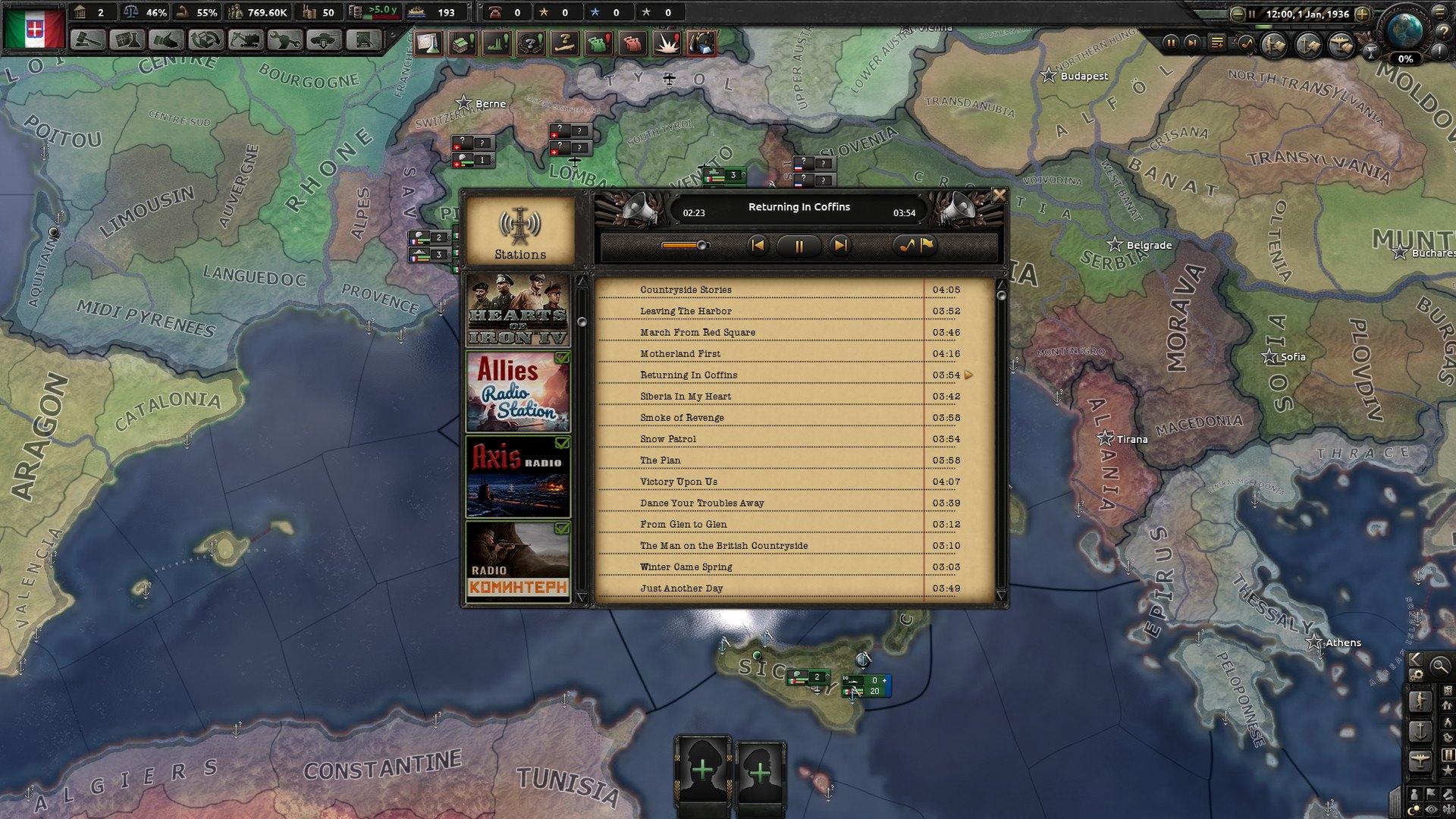 Screen Shot image 0 Hearts Of Iron IV - Radio Pack DLC اوروبي رابط هديه ستيم