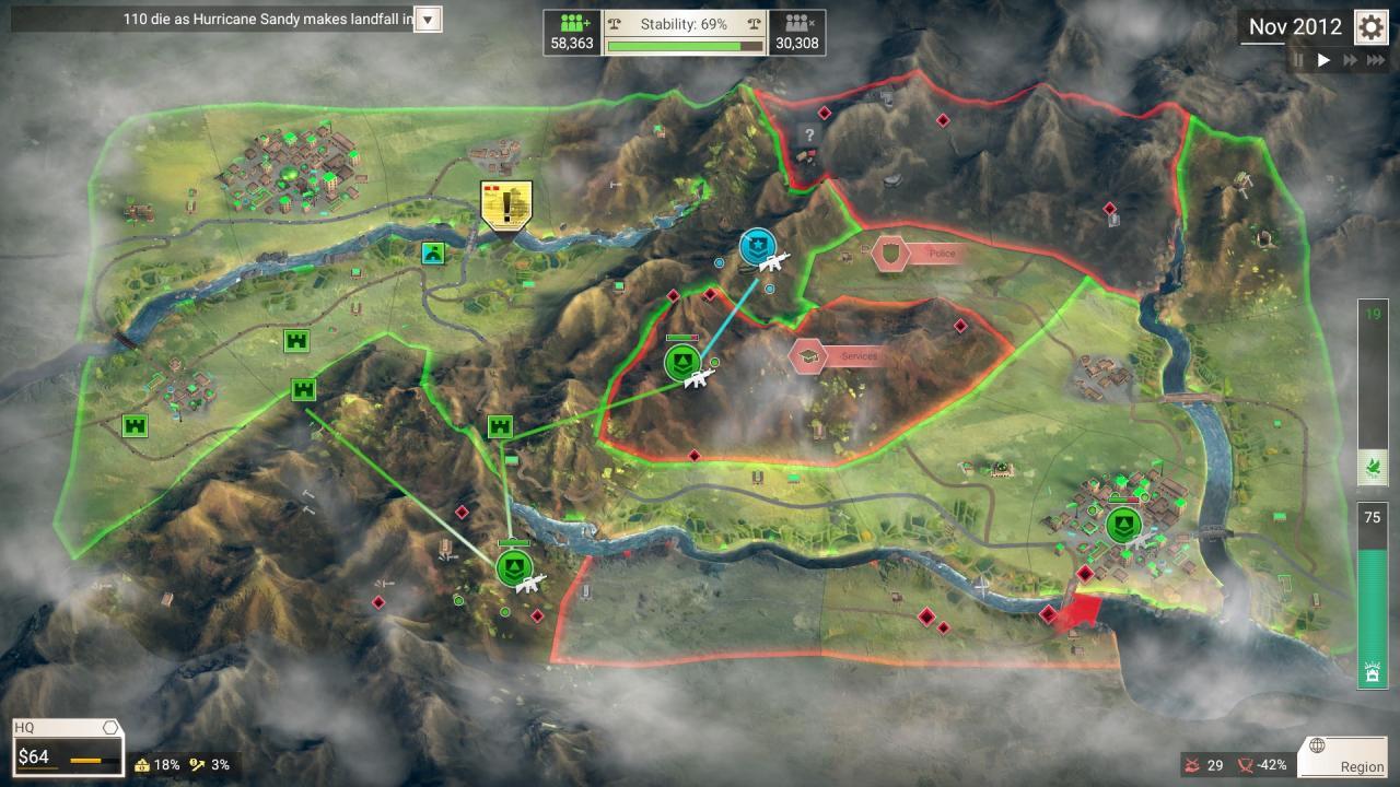 Screen Shot image 3 Rebel Inc: Escalation ستيم كود رقمي