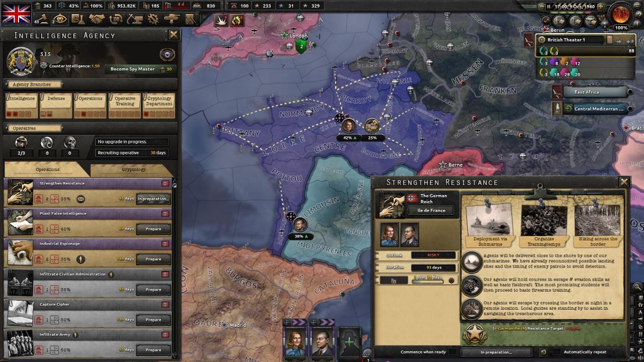 Screen Shot image 2 Hearts Of Iron IV - La RéSistance DLC اوروبي رابط هديه ستيم