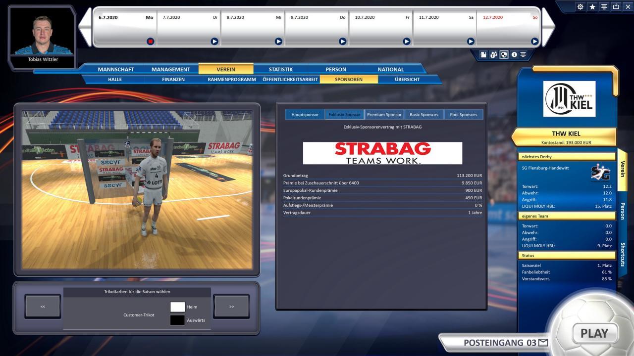 Screen Shot image 2 Handball Manager 2021 اوروبي رابط هديه ستيم