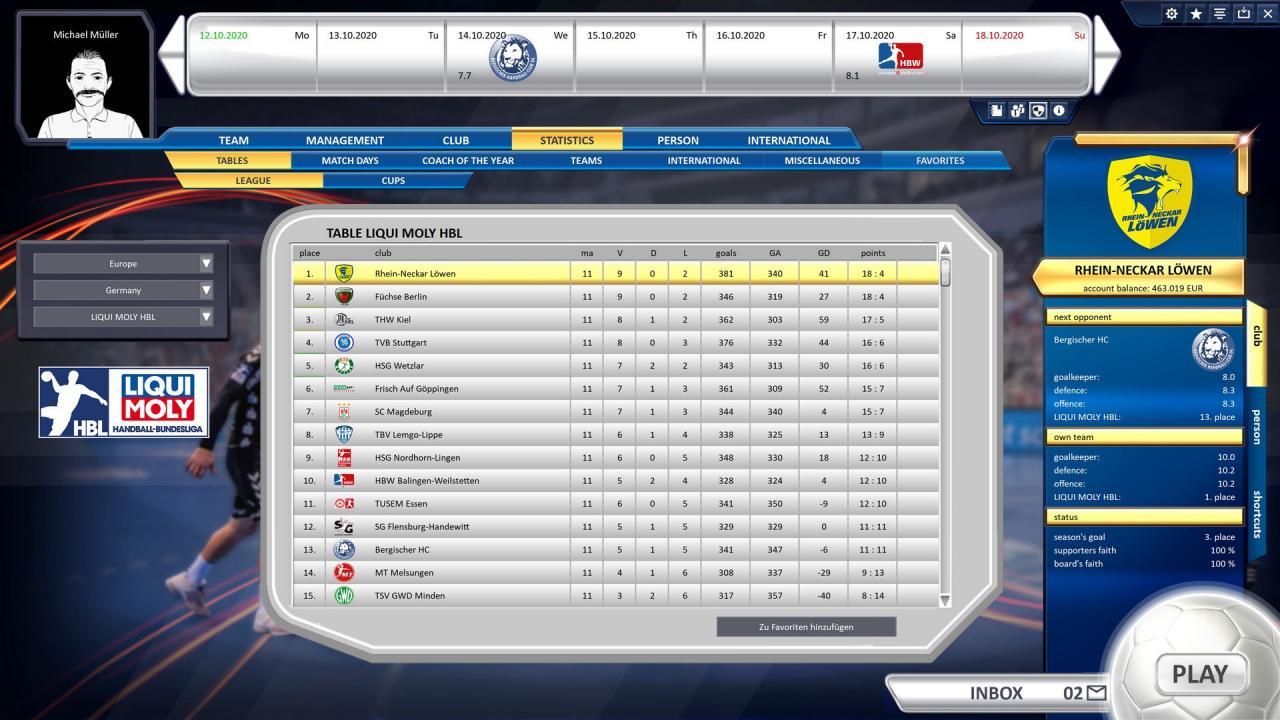 Screen Shot image 4 Handball Manager 2021 اوروبي رابط هديه ستيم