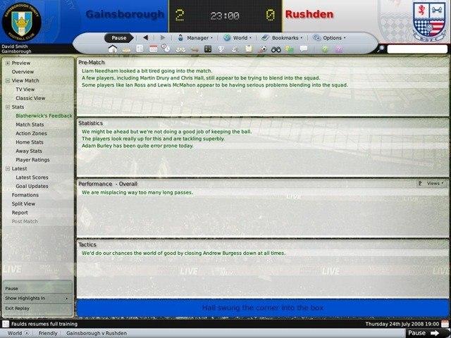 Screen Shot image 5 Football Manager 2009 بي سي ستيم كود رقمي