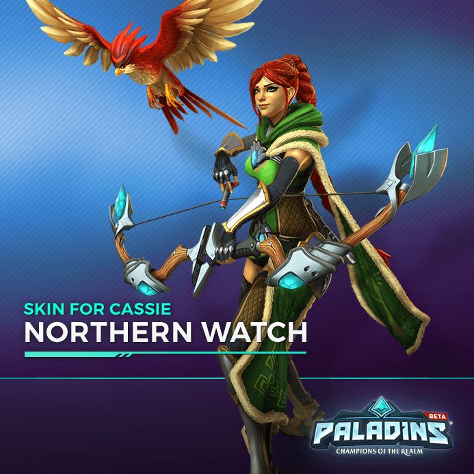 Screen Shot image 0 Paladins - Cassie Hero + Northern Watch Skin Digital Download مفتاح