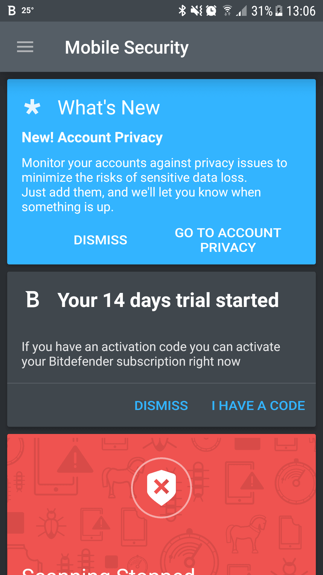 Screen Shot image 0 Bitdefender Mobile Security For Android & IOS 2024 IN مفتاح (1 سنه / 3 اجهزة)