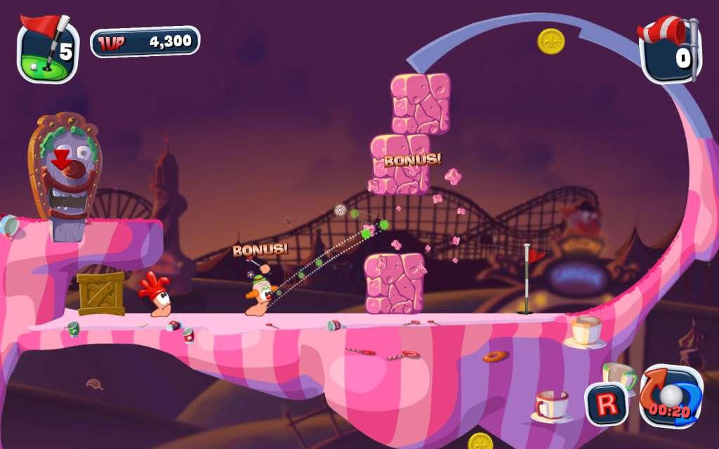 Screen Shot image 0 Worms Crazy Golf بي سي ستيم كود رقمي