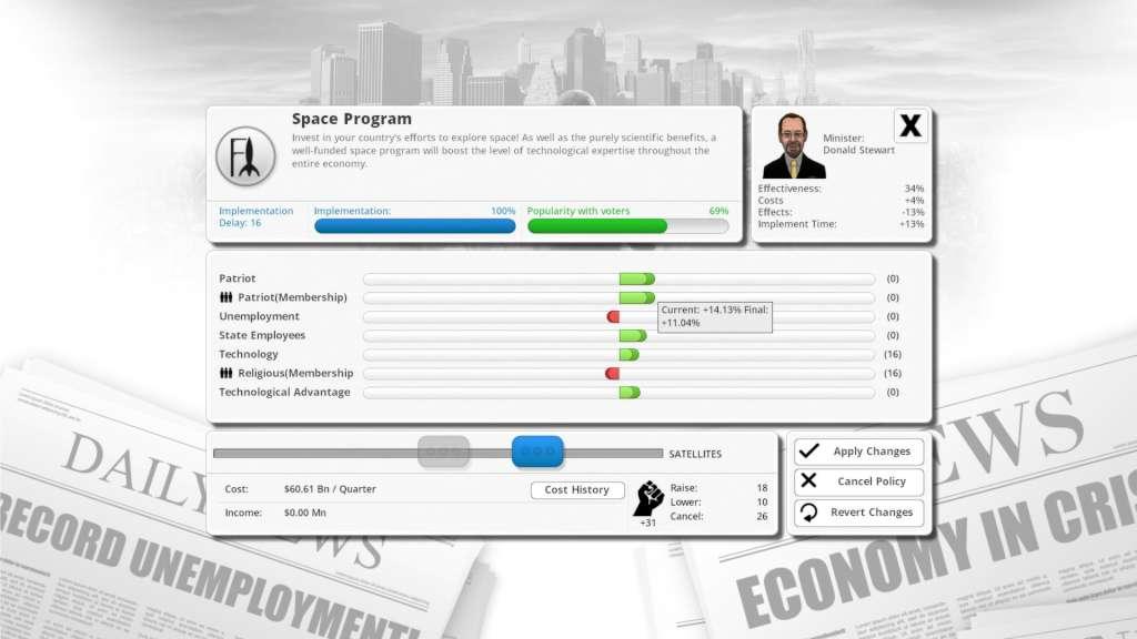 Screen Shot image 1 Democracy 3 ستيم هدية