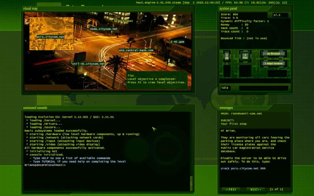 Screen Shot image 1 Hacker Evolution: Untold - Hardcore حزمة 1 DLC ستيم كود رقمي