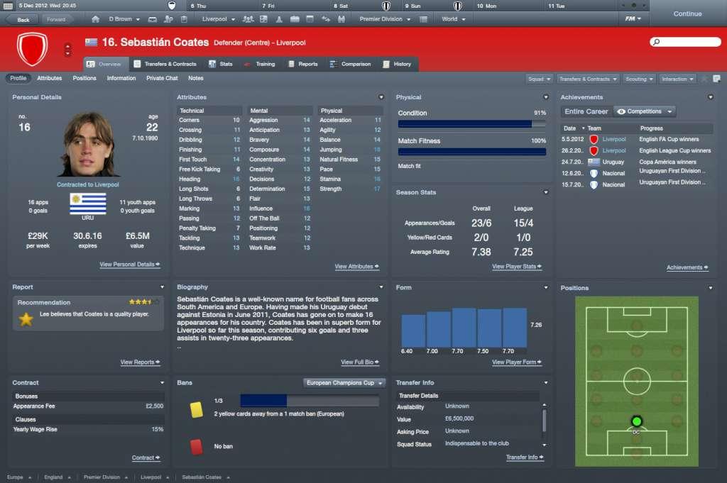 Screen Shot image 2 Football Manager 2012 بي سي ستيم كود رقمي