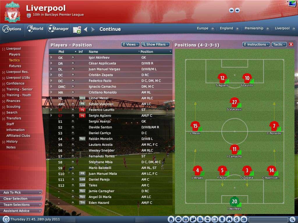 Screen Shot image 2 Football Manager 2011 بي سي ستيم كود رقمي