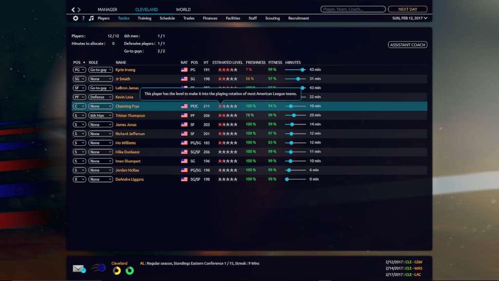 Screen Shot image 1 Pro Basketball Manager 2017 ستيم كود رقمي