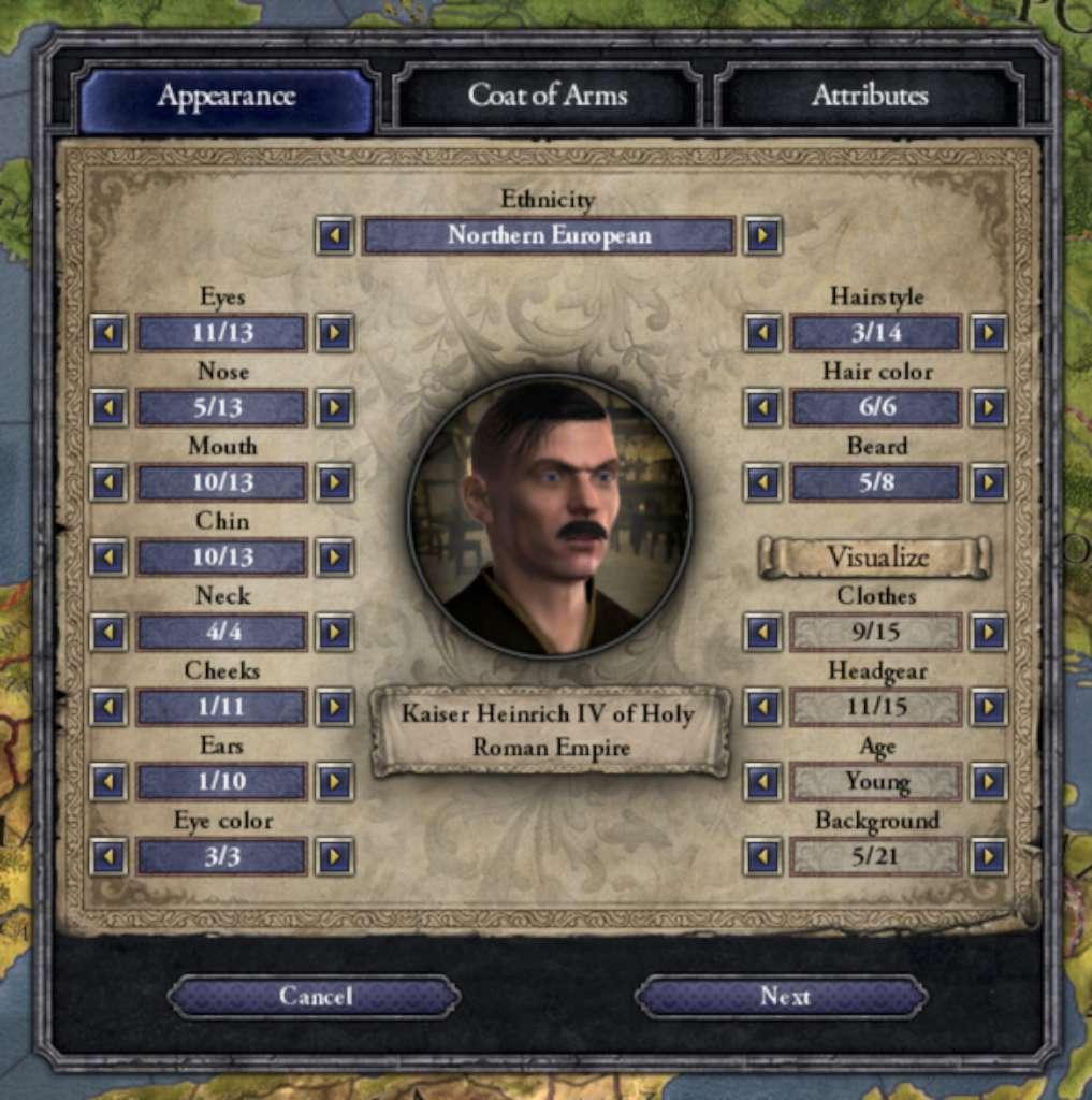 Screen Shot image 1 Crusader Kings II - Ruler Designer DLC بي سي ستيم كود رقمي