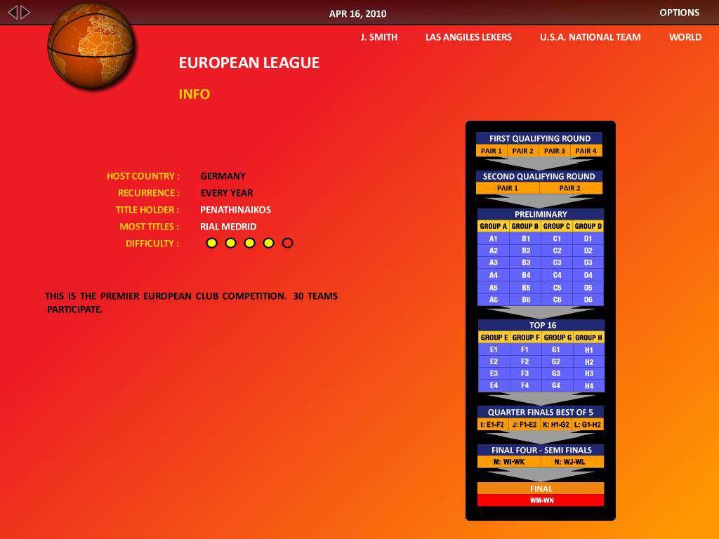 Screen Shot image 1 World Basketball Manager 2010 ستيم هدية