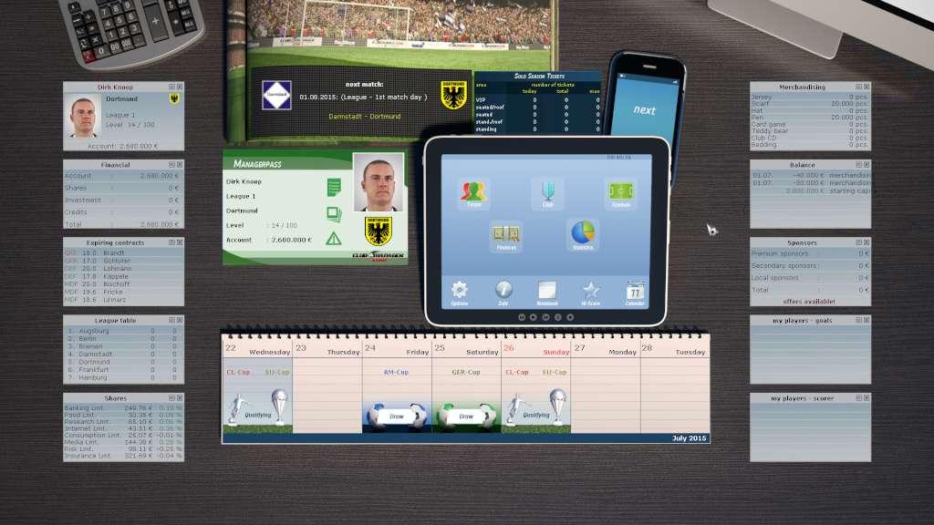 Screen Shot image 1 Club Manager 2016 ستيم كود رقمي
