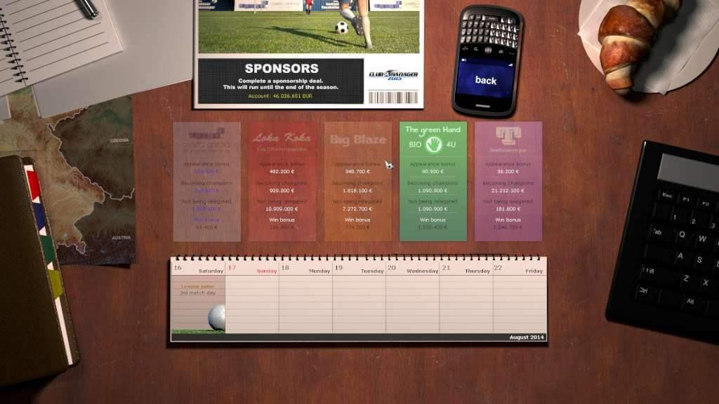 Screen Shot image 0 Club Manager 2015 ستيم كود رقمي
