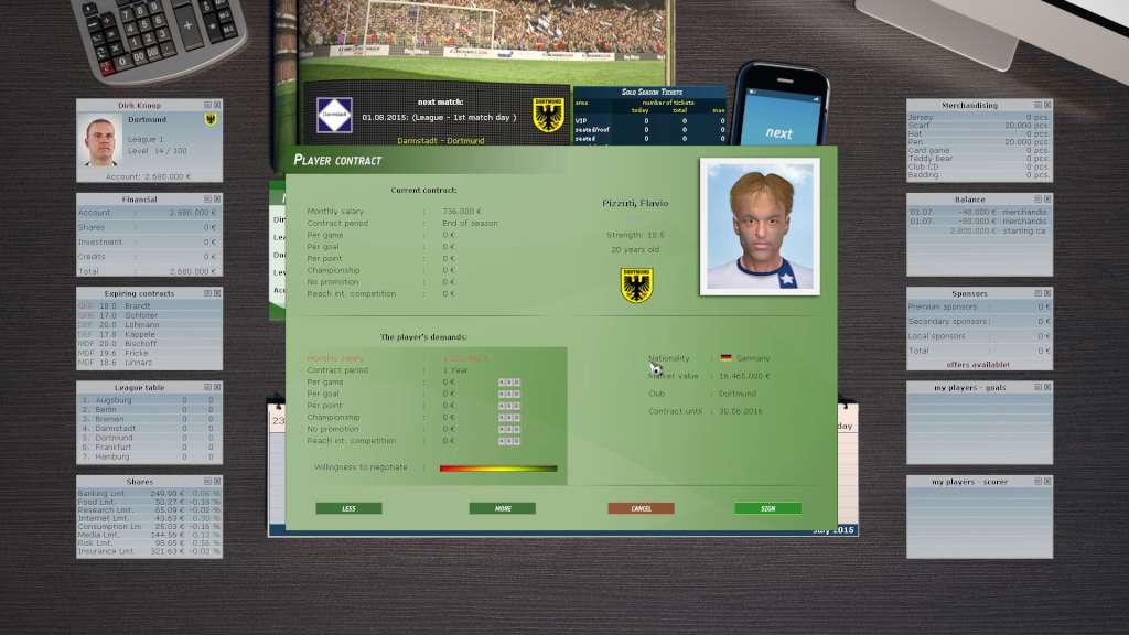 Screen Shot image 3 Club Manager 2016 ستيم كود رقمي