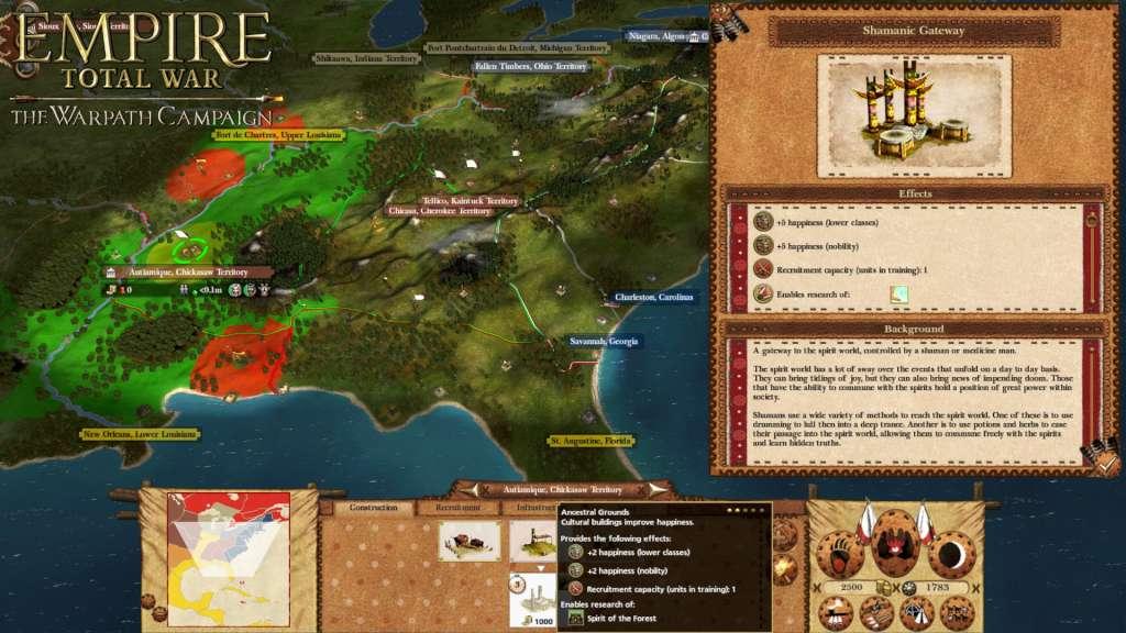 Screen Shot image 4 Empire: Total War - The Warpath Campaign DLC ستيم كود رقمي