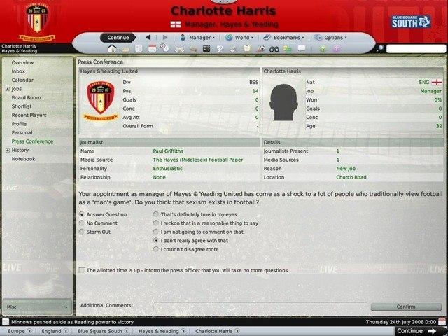 Screen Shot image 3 Football Manager 2009 بي سي ستيم كود رقمي