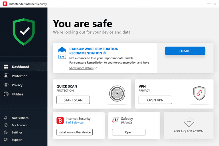Screen Shot image 0 Bitdefender Total Security 2020 مفتاح (2 سنوات / 10 اجهزة)