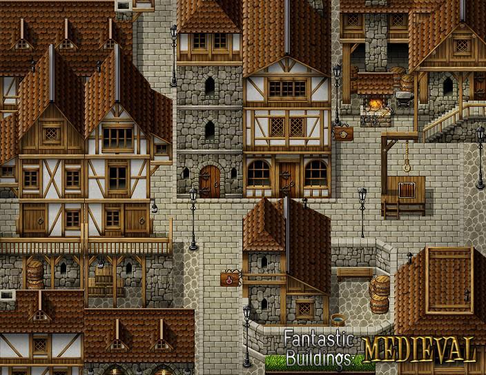 Screen Shot image 1 RPG Maker MV - Fantastic Buildings: Medieval DLC اوروبي ستيم كود رقمي