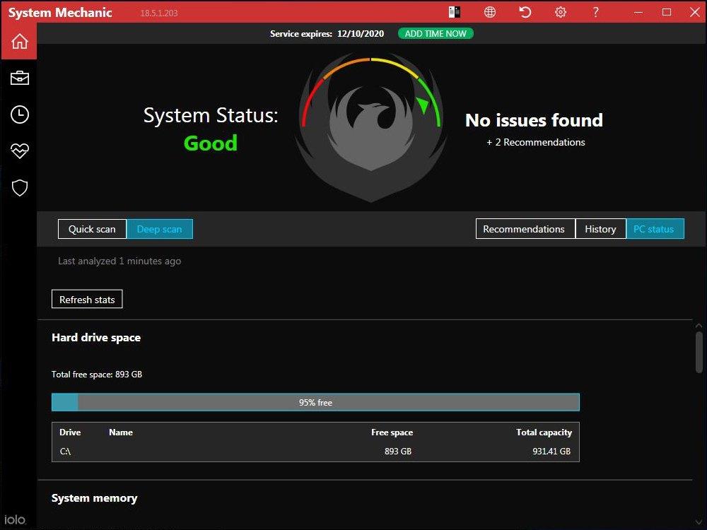 Screen Shot image 5 Iolo System Mechanic 2023 مفتاح (1 سنه / 5 اجهزة كمبيوتر مكتبي)