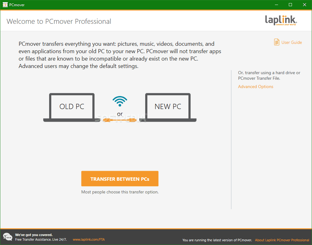 Laplink PCmover Express مفتاح (1 Use / 1 بي سي)