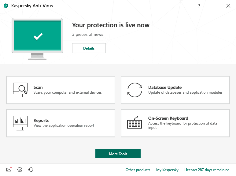 Screen Shot image 0 Kaspersky Anti Virus 2021 مفتاح (1 سنه / 1 جهاز)