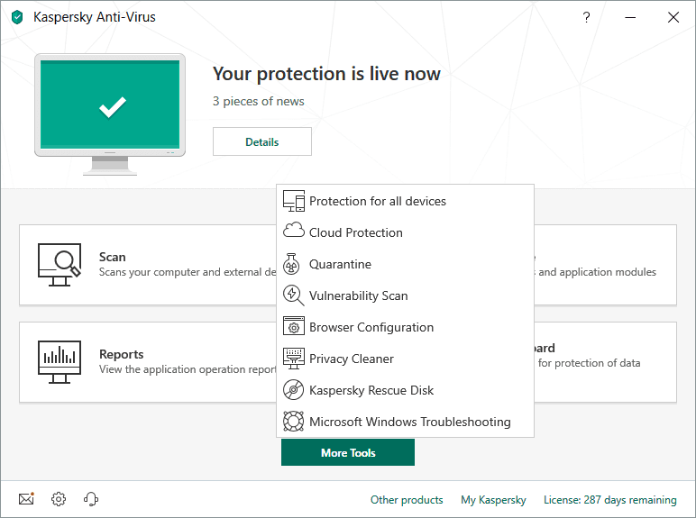 Screen Shot image 1 Kaspersky Anti Virus 2021 مفتاح (1 سنه / 1 جهاز)