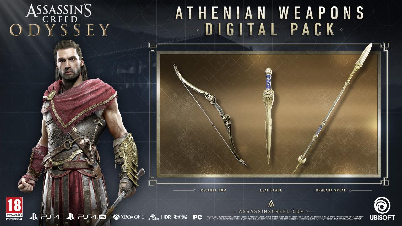 Screen Shot image 0 Assassin'S Creed Odyssey - Athenian Weapons Pack DLC اوروبي بلايستيشن 4 كود رقمي