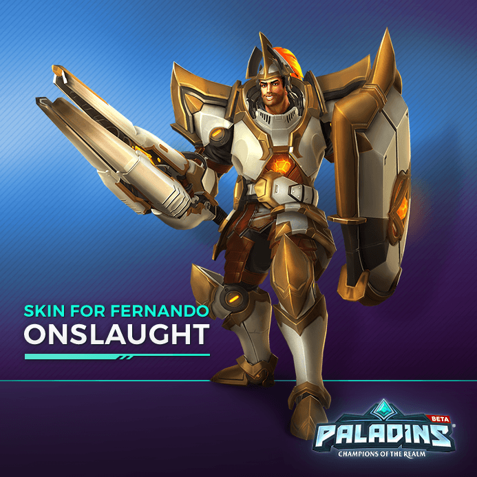 Screen Shot image 0 Paladins - Fernando Onslaught Skin Digital Download مفتاح