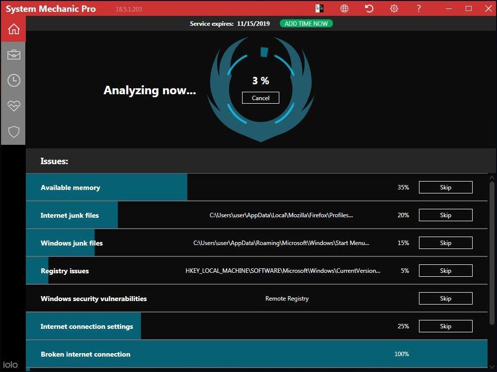 Screen Shot image 1 Iolo System Mechanic Pro مفتاح (1 سنه / 1 بي سي)