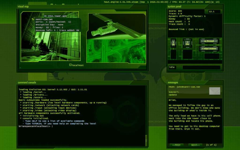 Screen Shot image 0 Hacker Evolution: Untold ستيم كود رقمي