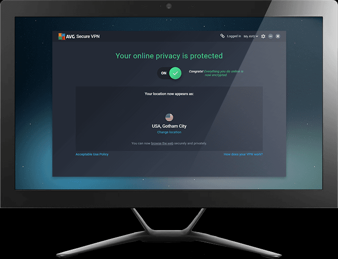 AVG Secure VPN مفتاح (1 سنه / Unlimited اجهزة كمبيوتر مكتبي)
