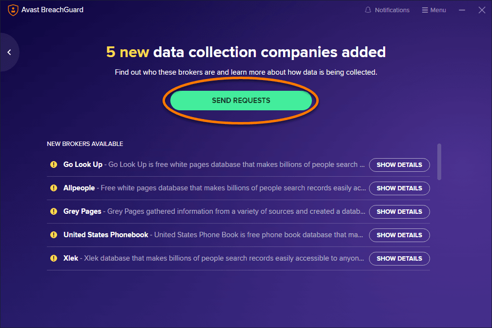 Screen Shot image 0 Avast BreachGuard مفتاح (1 سنه / 1 بي سي)