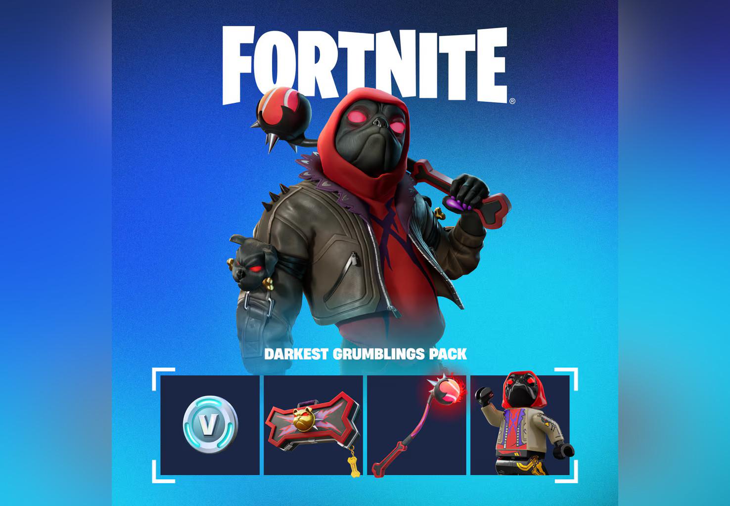 Fortnite - Darkest Grumblings Pack DLC امريكي اكسبوكس 1 / إكس بوكس سيريس X|S كود رقمي