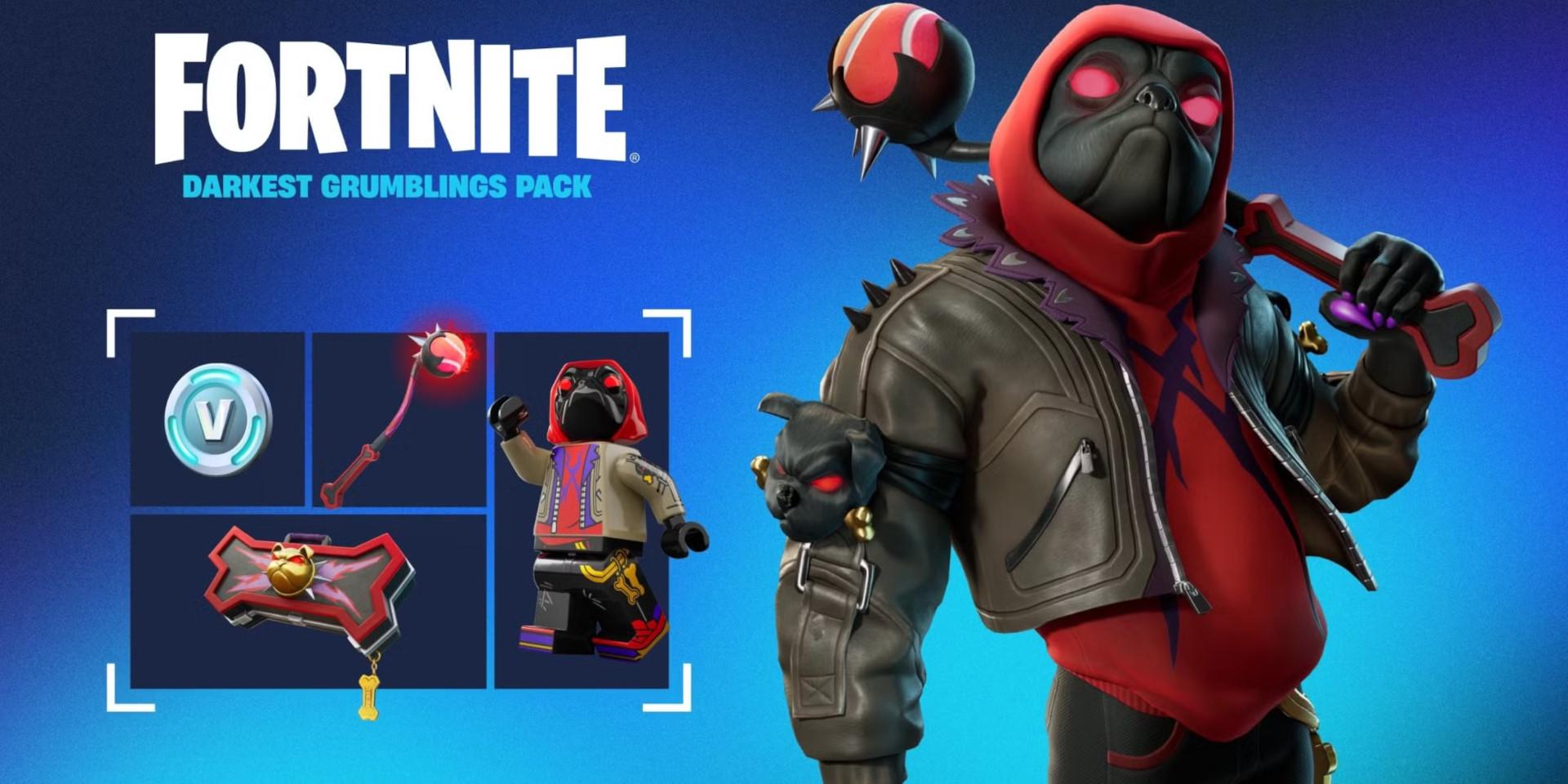 Screen Shot image 0 Fortnite - Darkest Grumblings Pack DLC امريكي اكسبوكس 1 / إكس بوكس سيريس X|S كود رقمي