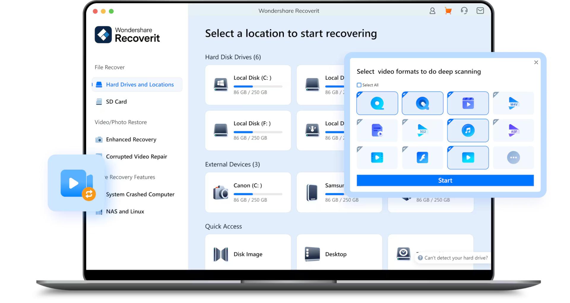 Screen Shot image 0 Wondershare Recoverit 13.5 كود رقمي (مدى الحياة / 2 اجهزة كمبيوتر مكتبي)