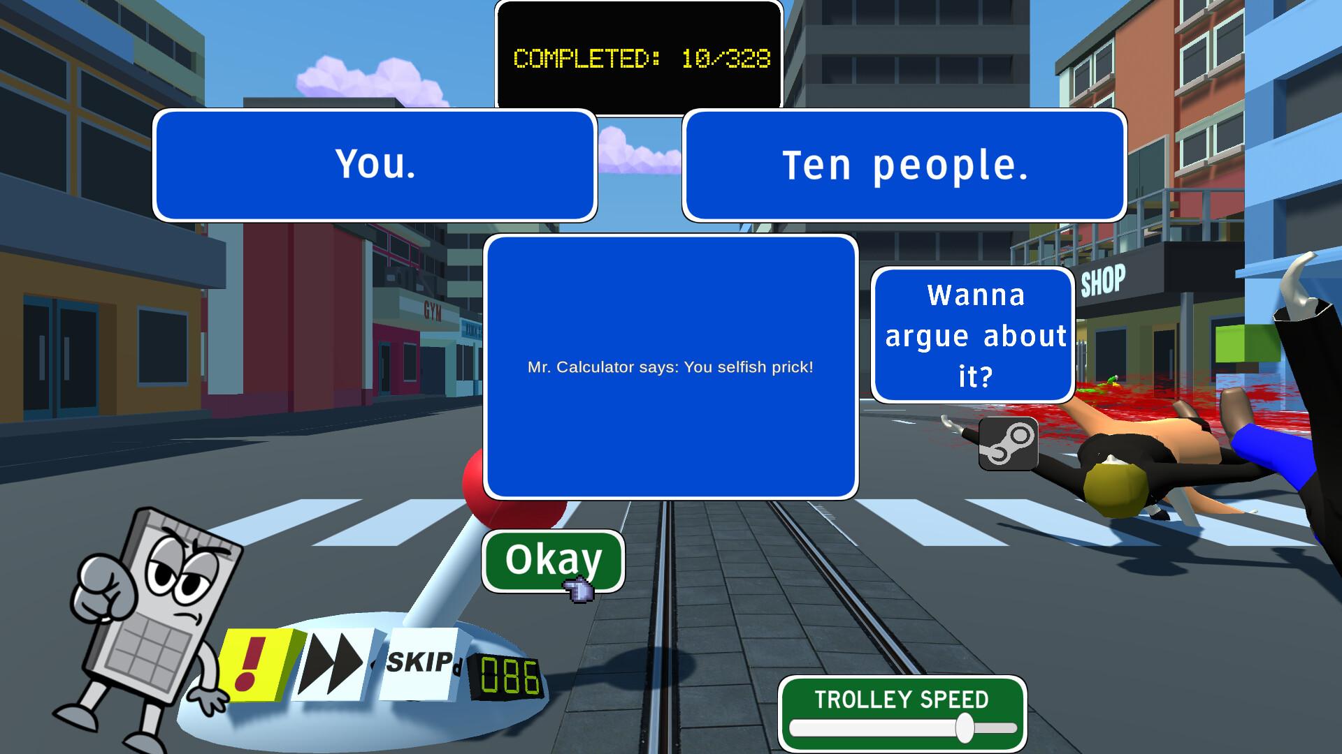 Screen Shot image 1 The Trolley Problem Game بي سي ستيم كود رقمي