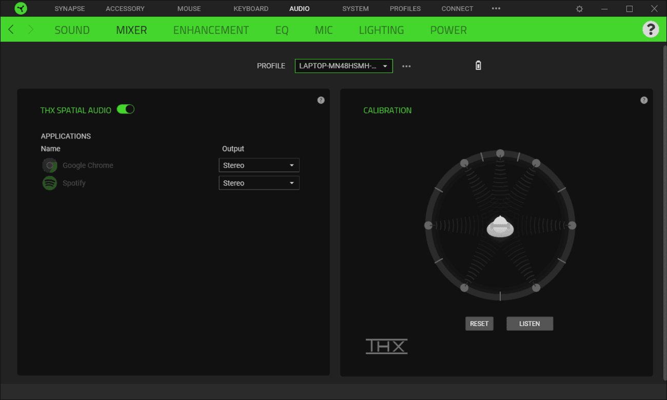 Screen Shot image 1 Razer THX Spatial Audio كود رقمي