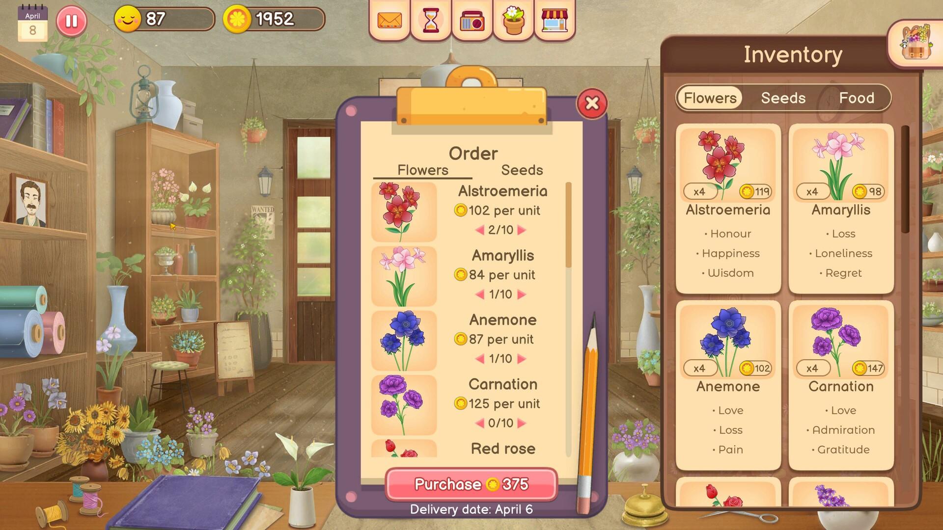 Screen Shot image 0 Hanako'S Flower Shop بي سي ستيم كود رقمي