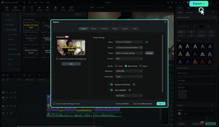 Screen Shot image 1 Wondershare Filmora 14 Video Editor كود رقمي (مدى الحياة / 1 بي سي)