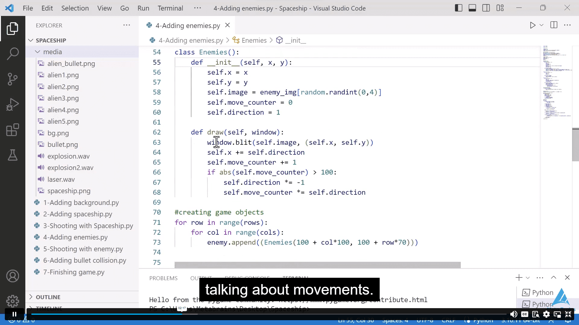 Screen Shot image 2 Python كود For Game Developers John Academy كود