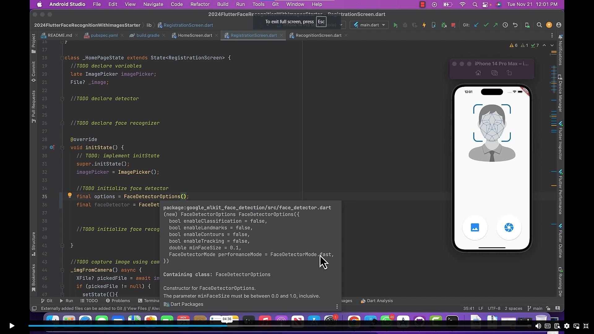 Screen Shot image 2 Flutter Guide - Face Recognition And Detection In Flutter Alpha Academy كود