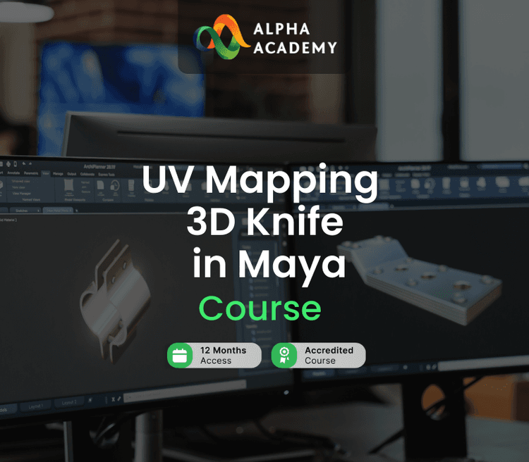 UV Mapping 3D Knife In Maya Alpha Academy كود