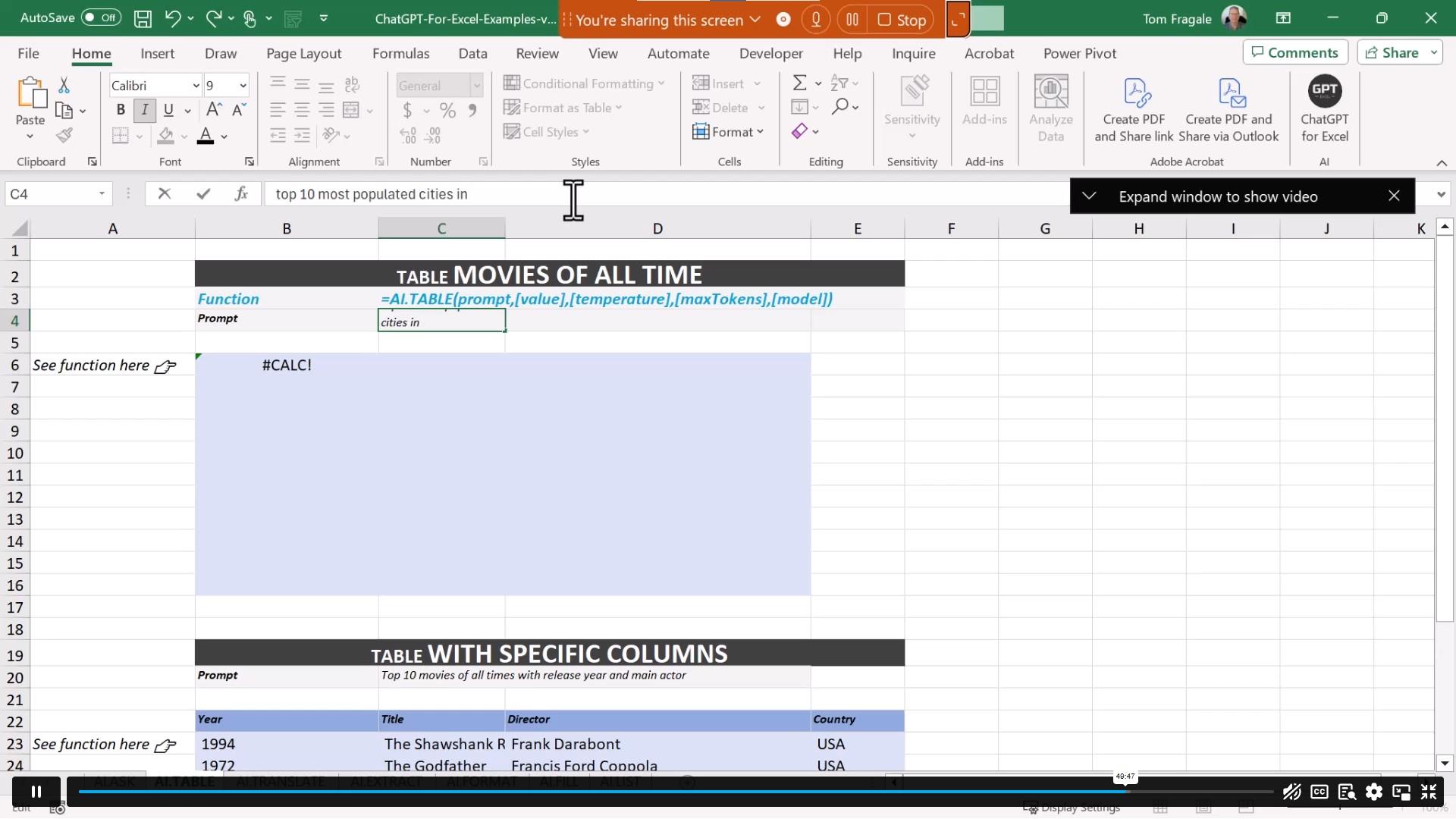 Screen Shot image 2 Using Excel With ChatGPT Alpha Academy كود